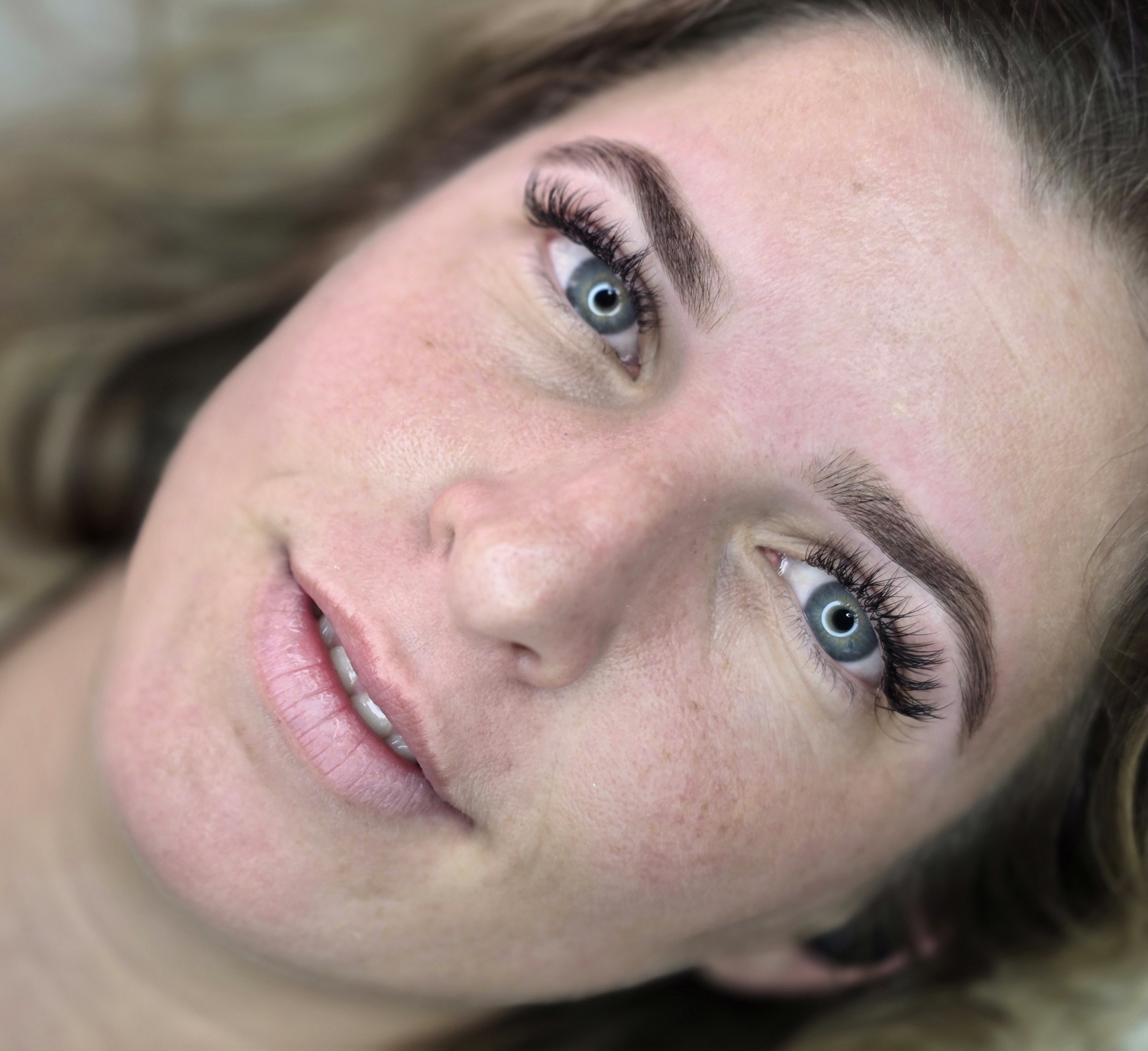 Precision brow shaping result